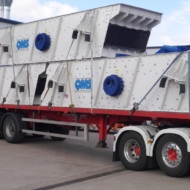 QMS Aggregate Processing Equipment Inclined Screens In Transit